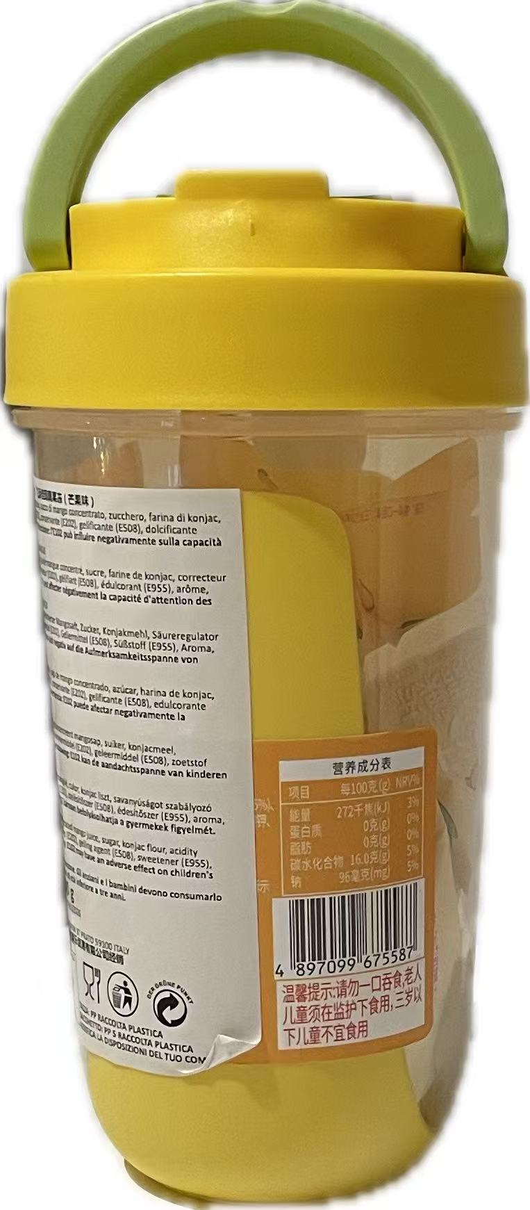 FEITIANJIA - gelatina di konjac in barattolo fruttata al gusto di mango - 200g