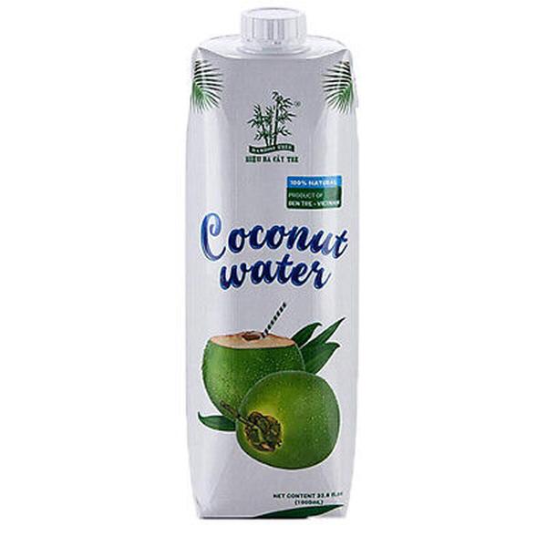 Bamboo Tree Acqua di Cocco Naturale 1L - Bevanda Rinfrescante Senza Zuccheri Aggiunti e Conservanti