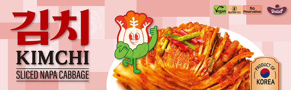 DELIEF - sliced kimchi vegano e senza glutine - 160g