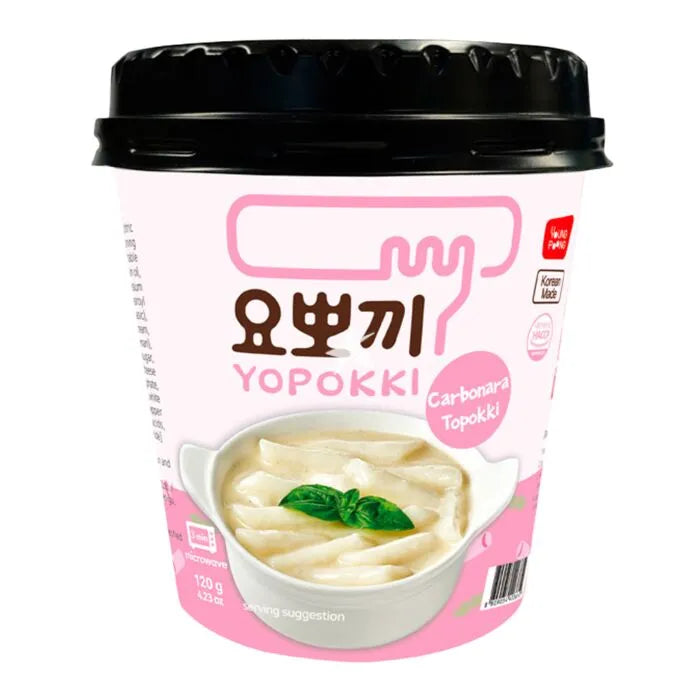 YOPOKKI - GNOCCHI DI RISO COREANI ISTANTANEI AL GUSTO DI CARBONARA - CUP 120G