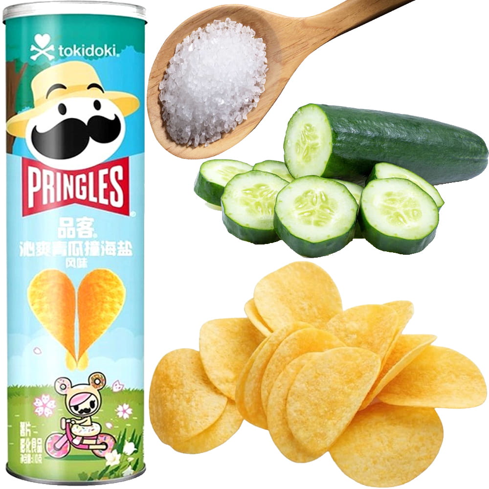 PRINGLES - chips al gusto di cetriolo e sale marino - 110g