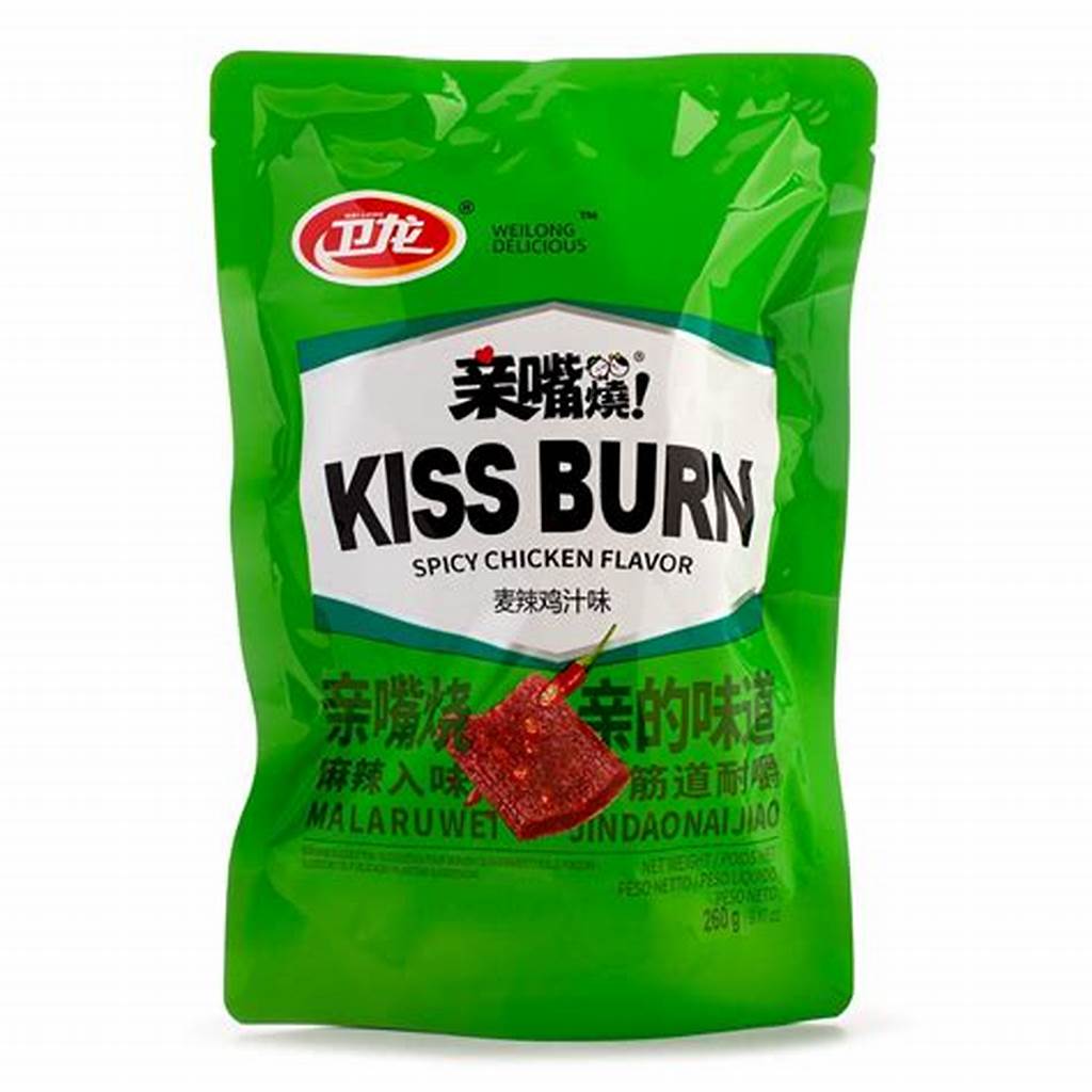 WEILONG - kiss burn snack a fette al gusto di pollo piccante - 260g