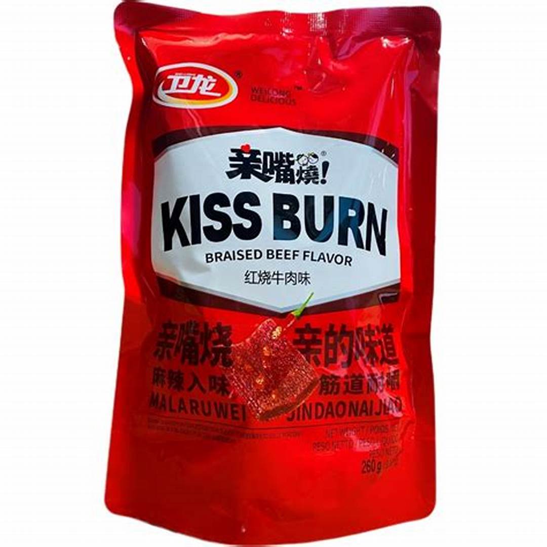 WEILONG - kiss burn snack a fette al gusto di manzo piccante - 260g