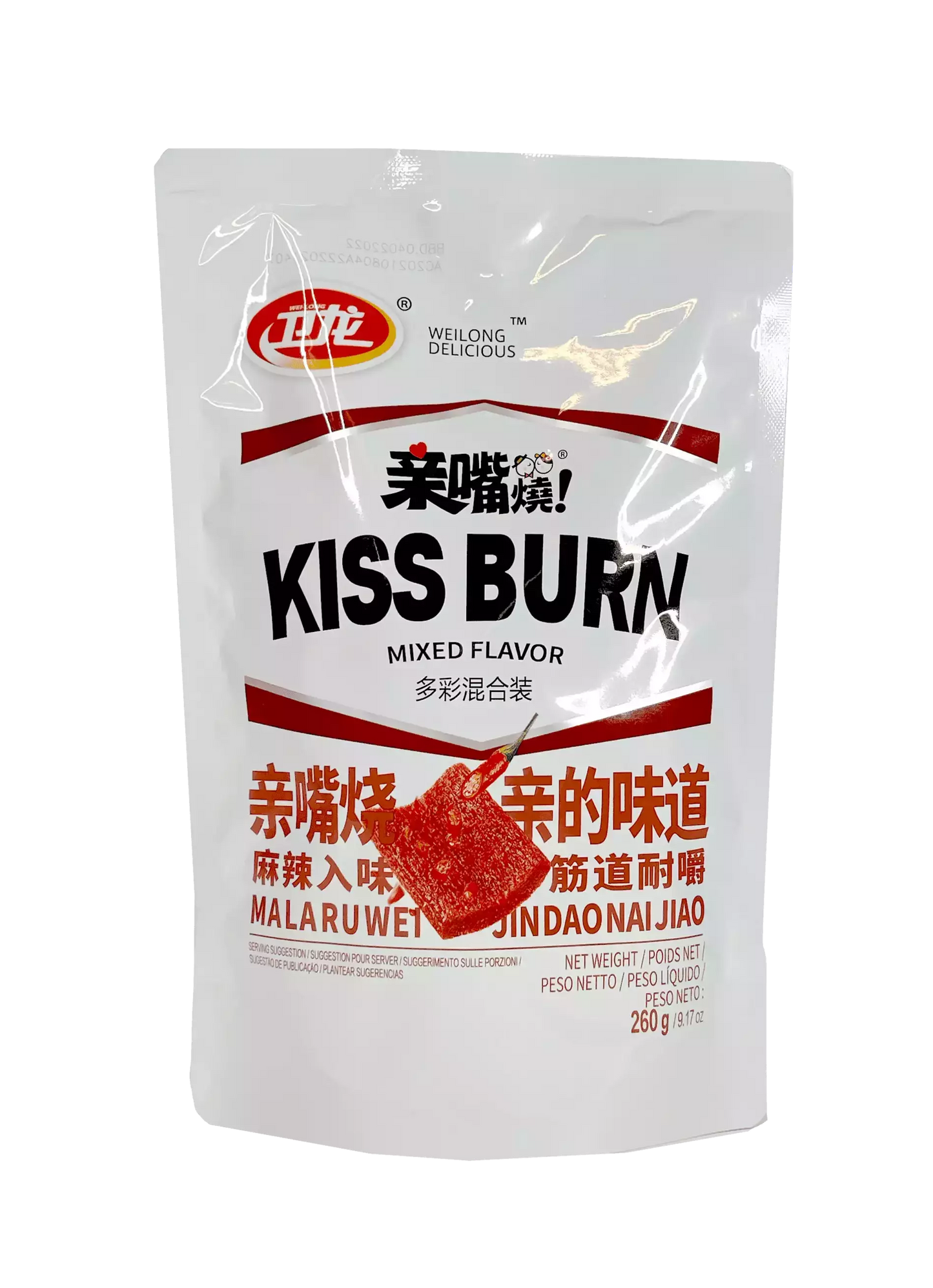 WEILONG - kiss burn snack a fette ai gusti mix - 260g