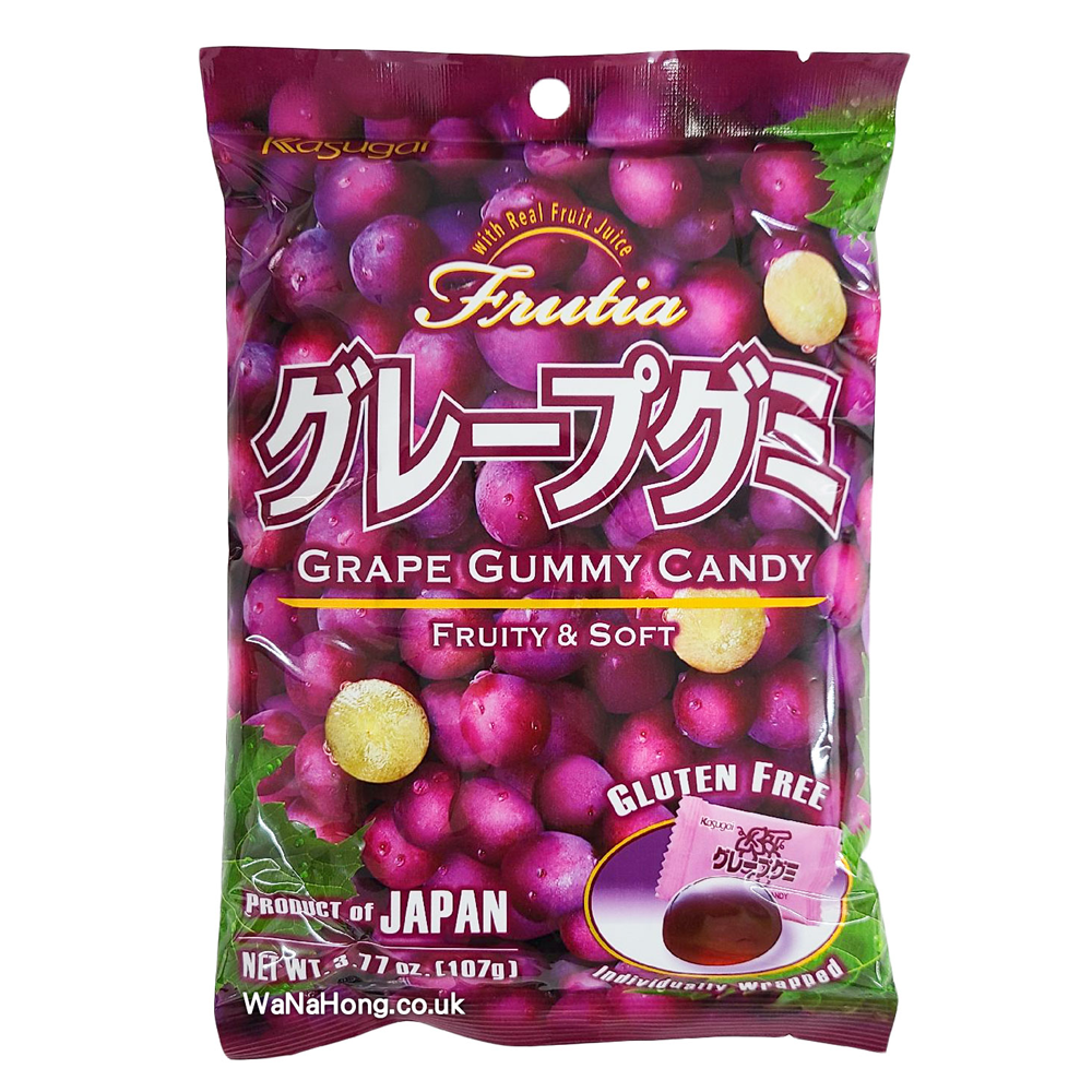 KASUGAI - caramelle gommose al gusto di uva rossa - 107g