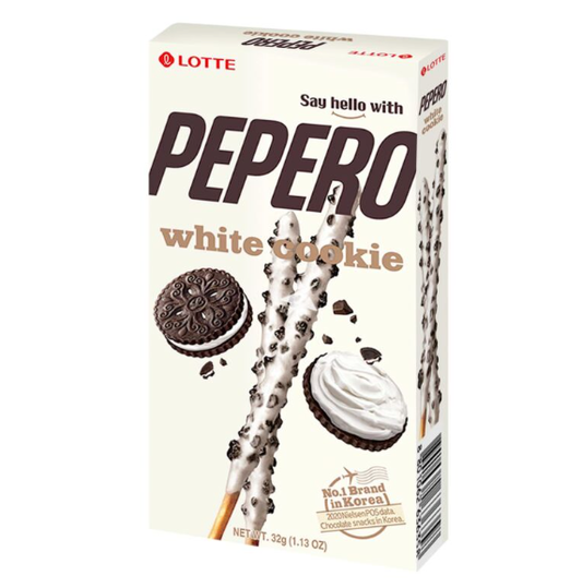 LOTTE – PEPERO STICK RICOPERTO CON CIOCCOLATO BIANCO E BISCOTTI DI CIOCCOLATO FONDENTE – 32 G