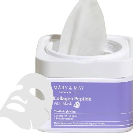 MARY & MAY COLLAGEN AND PEPTID VITAL MASK 30 MASCHERE 400G
