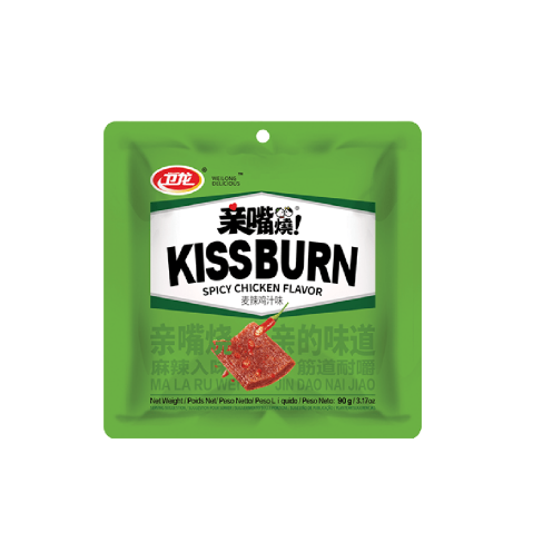 WEILONG - kiss burn snack a fette al gusto di pollo piccante - 260g