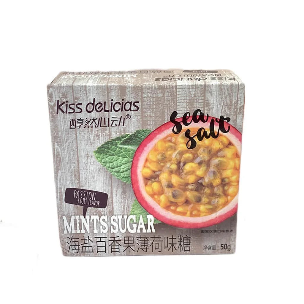 KISS DELICIAS – CARAMELLE ALLA MENTA E FRUTTO DELLA PASSIONE – 50 G