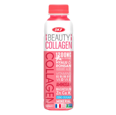 OKF BEAUTY COLLAGEN BEVANDA CON PEPTIDI DI COLLAGENE, VITAMINE E ACIDO IALURONICO 500ML