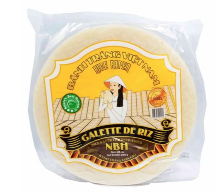 CARTA DI RISO PER INVOLTINI 400 GR - DIAMETRO 22 CM