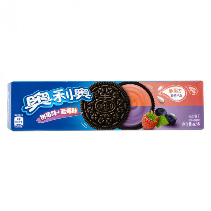 BISCOTTI OREO CON CREMA DI MIRTILLO E LAMPONE - 97g