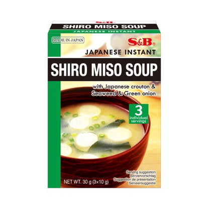 S&B - zuppa di miso al gusto crostino giapponese,alghe e cipolla verde - 33g