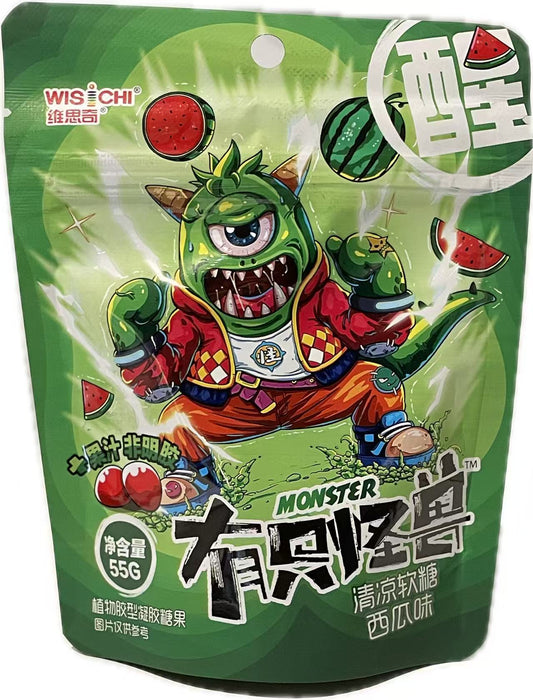 WISICHI - caramelle monster gommose al gusto di anguria - 55g
