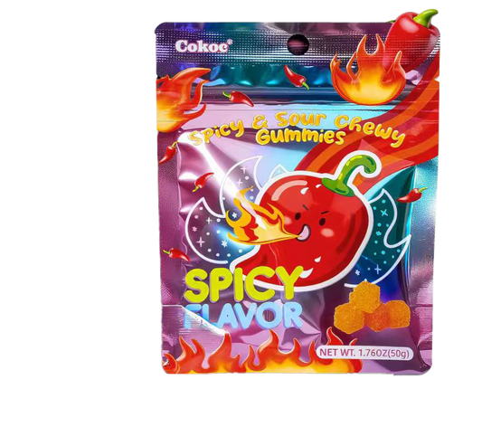 SPICY & SOUR CHEWY GUMMIES – CARAMELLE PICCANTI E ACIDULE – 50G