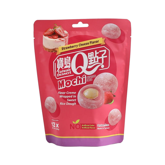 TWQ - mochi senza glutine e colorante al gusto di  fragola con ripieno di formaggio- 180g