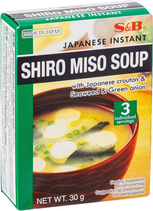 S&B - zuppa di miso al gusto crostino giapponese,alghe e cipolla verde - 33g