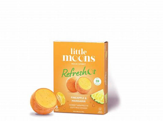LITTLE MOONS - mochi gelato senza glutine al gusto di ananas e mandarino - 192g(PRODOTTO SURGELATO SPEDIZIONE SOLO MILANO)