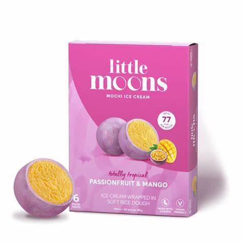 LITTLE MOONS - mochi gelato senza glutine al gusto di mango e frutta della passione- 192g(PRODOTTO SURGELATO SPEDIZIONE SOLO MILANO)