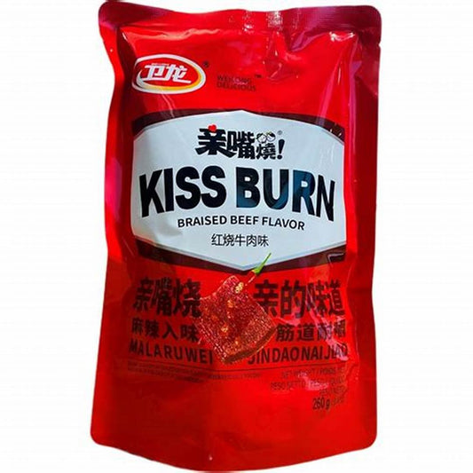 WEILONG - kiss burn snack a fette al gusto di manzo piccante - 260g