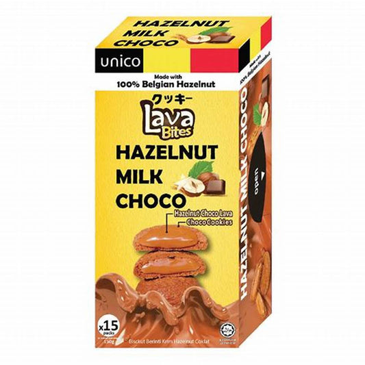 UNICO - lava bites cookies di burro al ripieno di nocciola - 150g