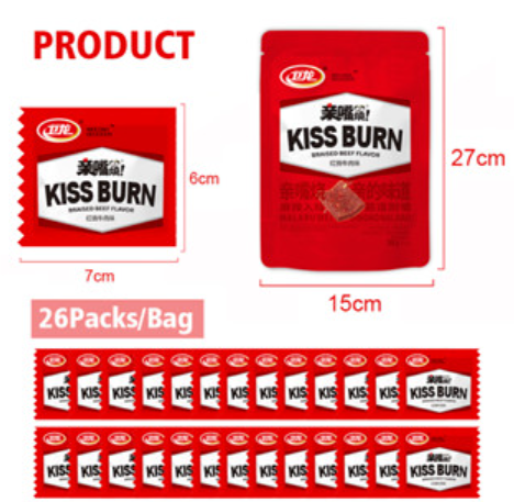 WEILONG KISS BURN SNACK A FETTE AL GUSTO DI MANZO PICCANTE 260G