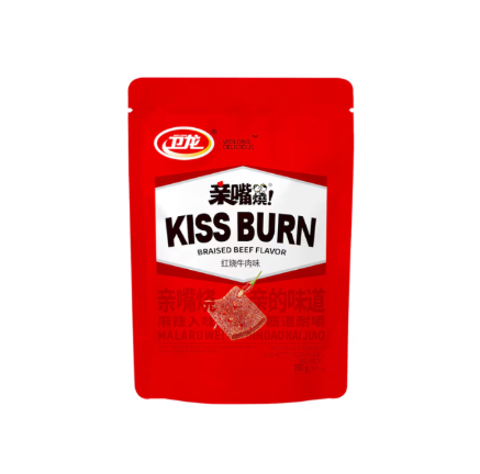 WEILONG KISS BURN SNACK A FETTE AL GUSTO DI MANZO PICCANTE 260G