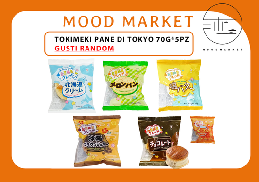 TOKIMEKI PANE DI TOKYO PANE DOLCE GIAPPONESE DA 70G – 5 PEZZI – GUSTI RANDOM
