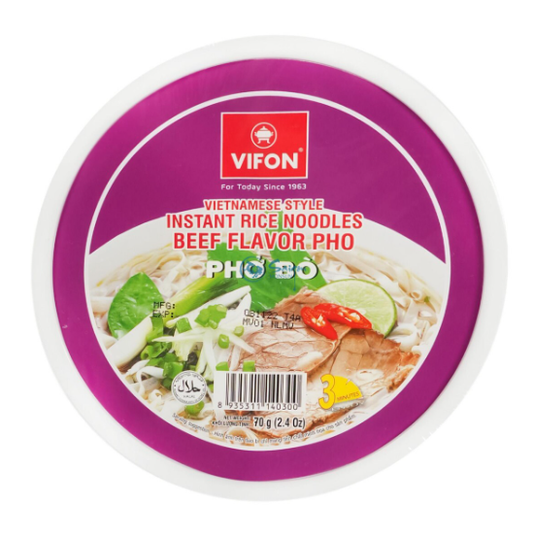 VIFON PHO BO NOODLES DI RISO ISTANTANEI GUSTO MANZO 70G