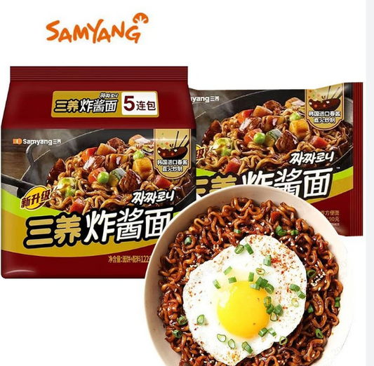 SAMYANG - NOODLES ISTANTANEI ALLA SALSA DI FAGIOLI NERI JJAJANGMYEON - 122 G X 5PZ