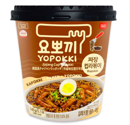 Gnocchi di riso coreani con ramen in salsa jajjang - Rapokki in cup - 145 g
