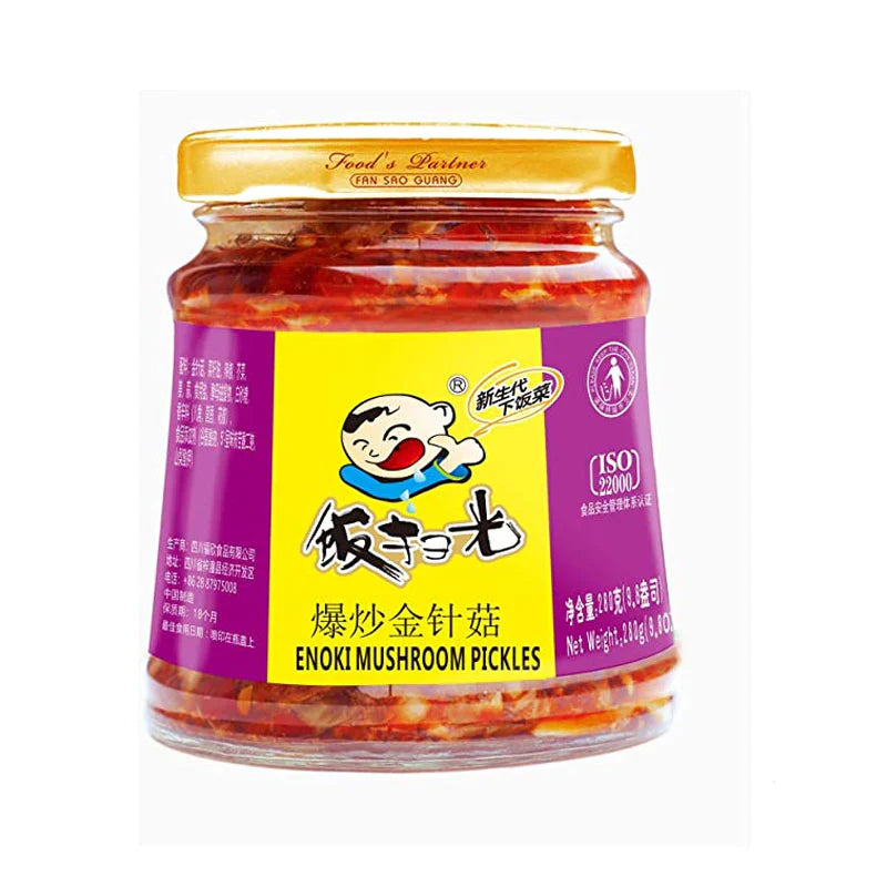 CONSERVA DI FUNGHI ENOKI PICCANTE 280 GR