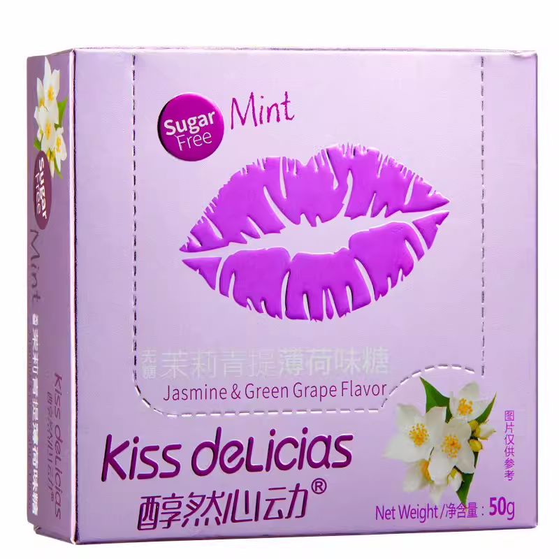 CARAMELLE GUSTO GELSOMINO E MENTA 50g-KISS DELICIAS