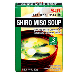 S&B - zuppa di miso al gusto crostino giapponese,alghe e cipolla verde - 33g
