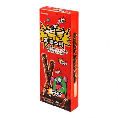 SUNYOUNG - sticks scoppiettanti ricoperti di cioccolato al gusto di caramello - 54g