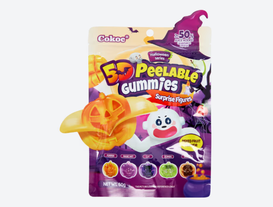 CARAMELLE GOMMOSE SBUCCIABILI MIX DI GUSTI TEMA HALLOWEEN IDEALI PER TRICK OR TREAT 60G