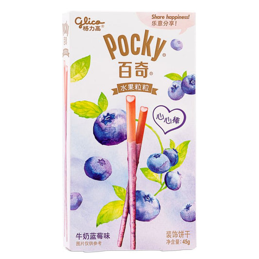 POCKY STIKS CON CREMA DI MIRTILLO E LATTE 45G